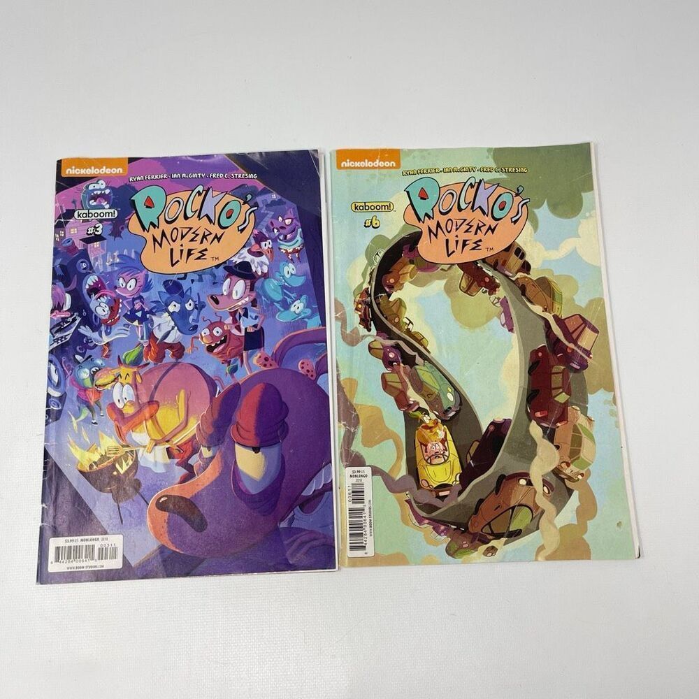 Rocko's Modern Life #3 & #6 Comic Book Books Nickelodeon Kaboom USA Boom Studios
